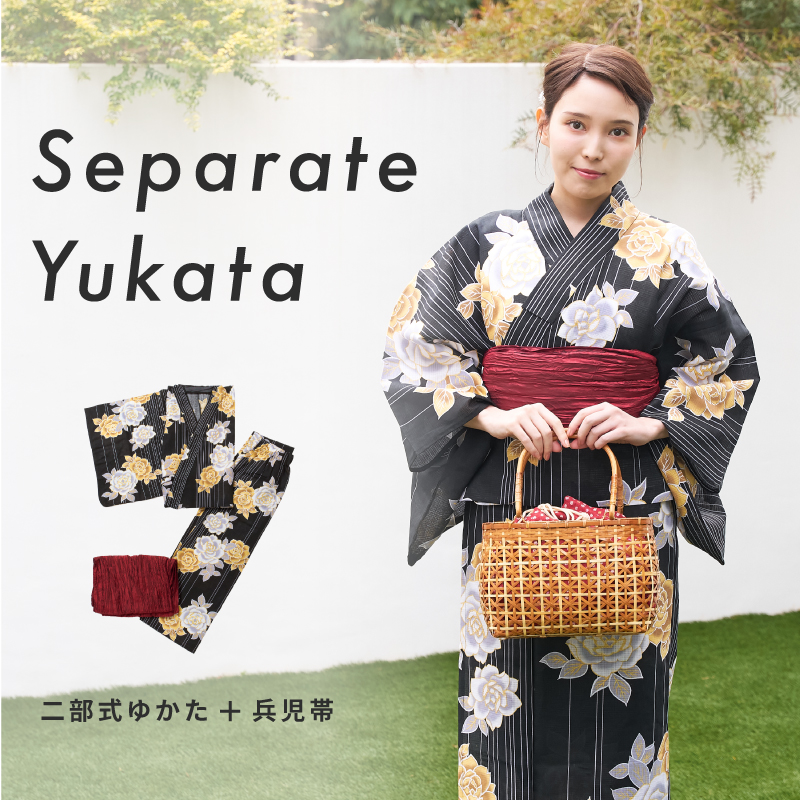 婦人ゆかた セパレート 薔薇 [16700313 B-5]