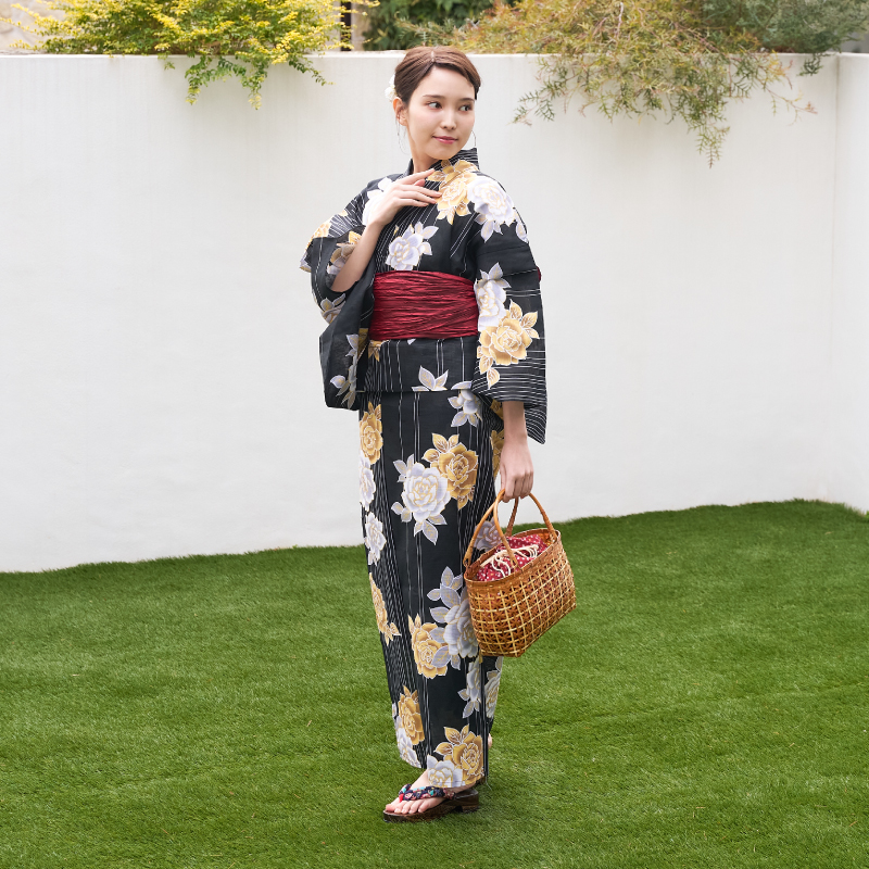 婦人ゆかた セパレート 薔薇 [16700313 B-5]