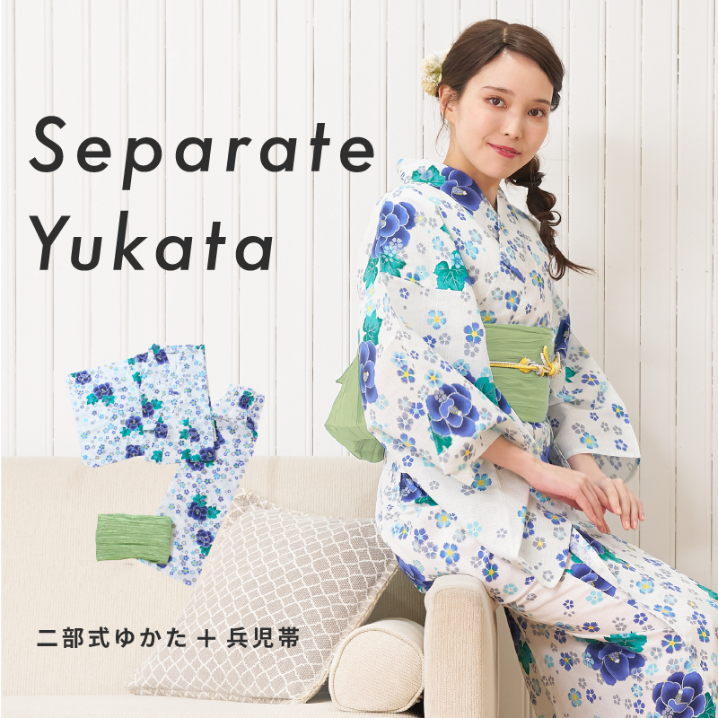 婦人ゆかた セパレート 散し桜 [16700206-7]