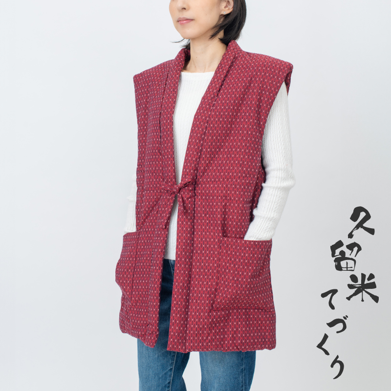 久留米手作りポンチョ あられ #13800 M-Lサイズ エンジ