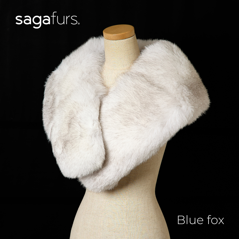 成人式用ショール ブルーフォックス