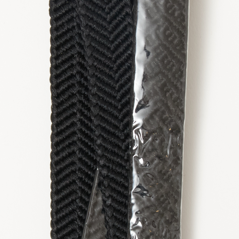 喪服用 帯締め 正絹 手組 笹波 黒