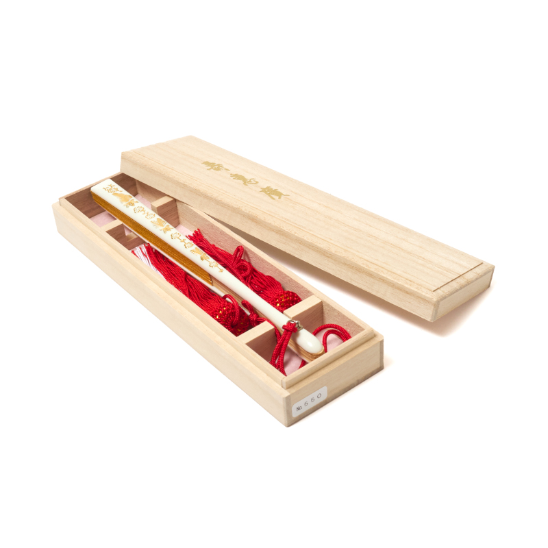 花嫁用扇子  [No.550] 白×紅白房