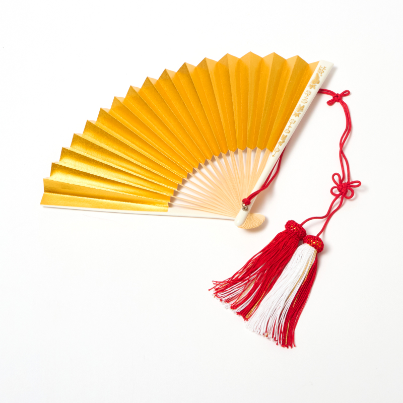 花嫁用扇子  [No.550] 白×紅白房