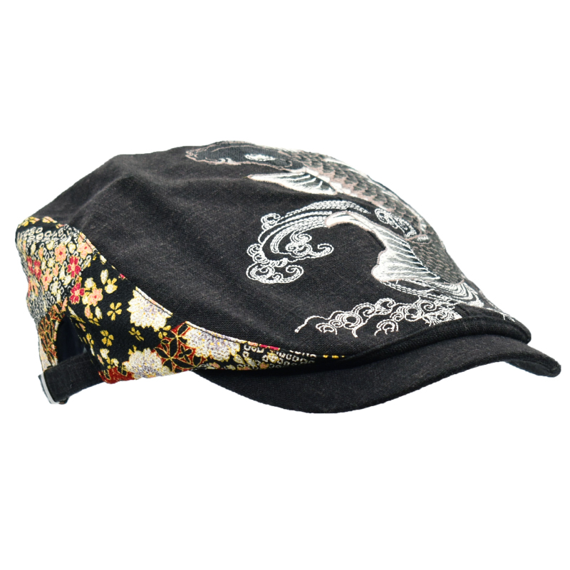 刺繍ハンチング 鯉