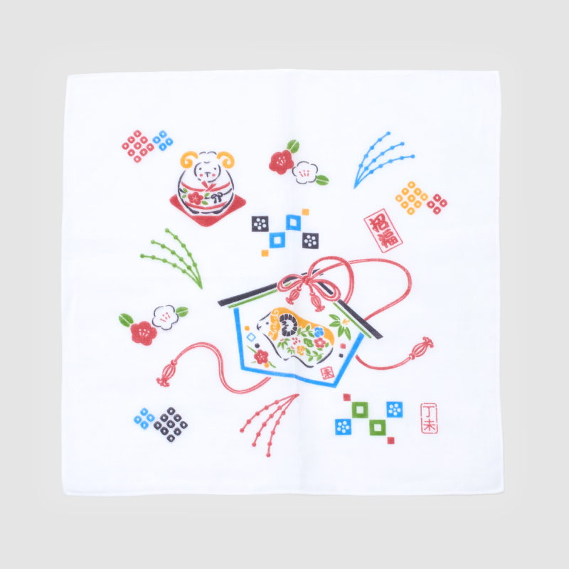 干支 ガーゼハンカチ（絵馬） PP入 10枚組