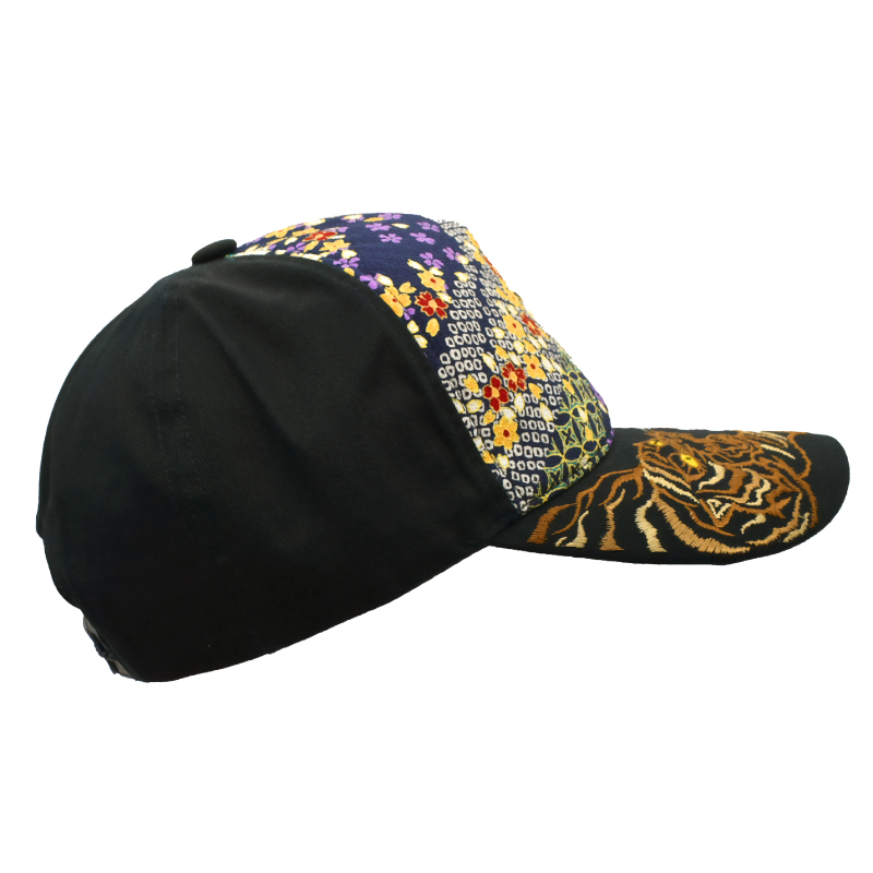 刺繍キャップ 龍虎A/黒
