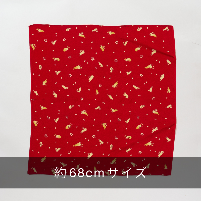 レーヨンちりめん風呂敷 友禅 二巾 アソート5枚組