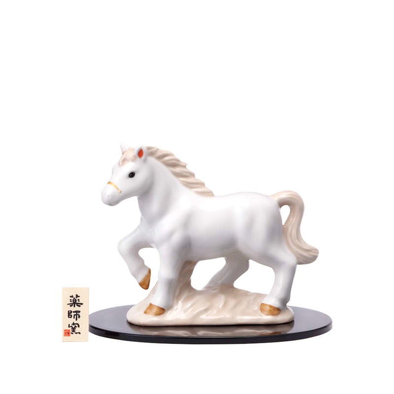 薬師窯 No.37 白祥招福午（白駿）