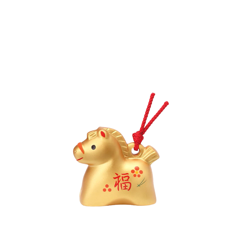薬師窯 No.84 彩耀招福寿々午（金福土鈴）
