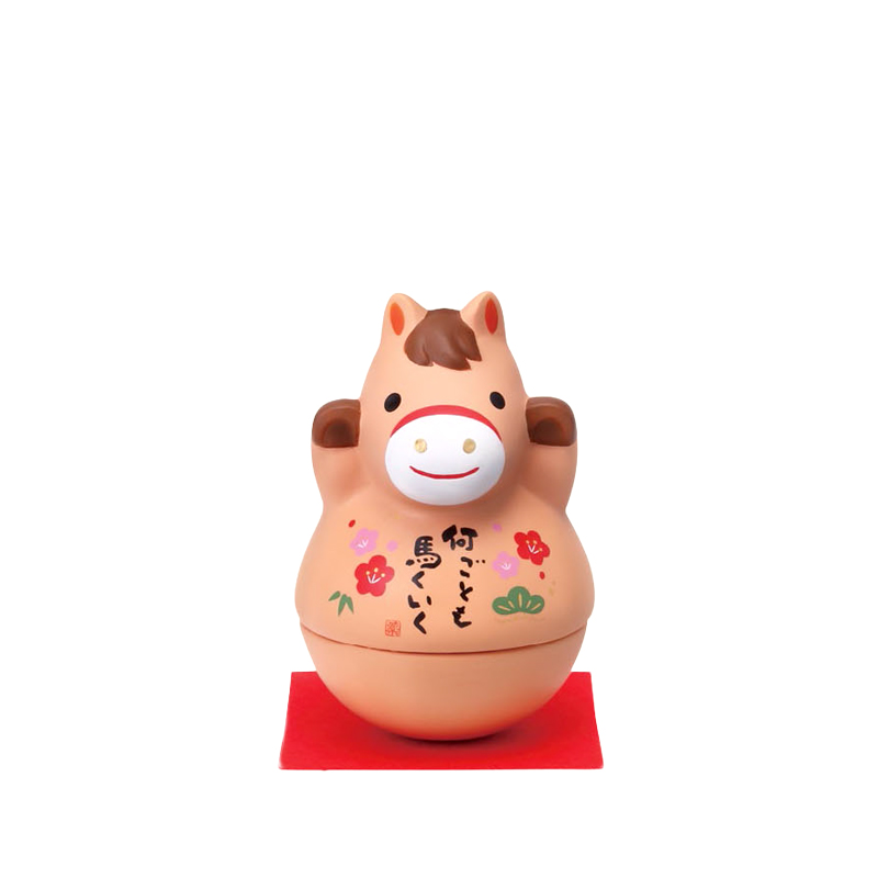 薬師窯 No.85 錦彩招福おきあがり午