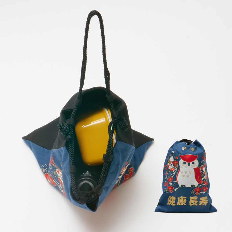 【限定品】開運亭 縁起信玄袋 開運ふくろう
