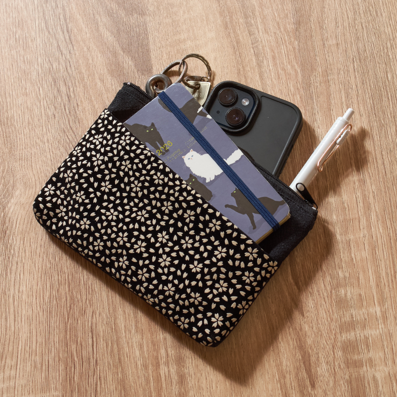 【限定品】印伝調 斜め前ポケットポーチ 桜