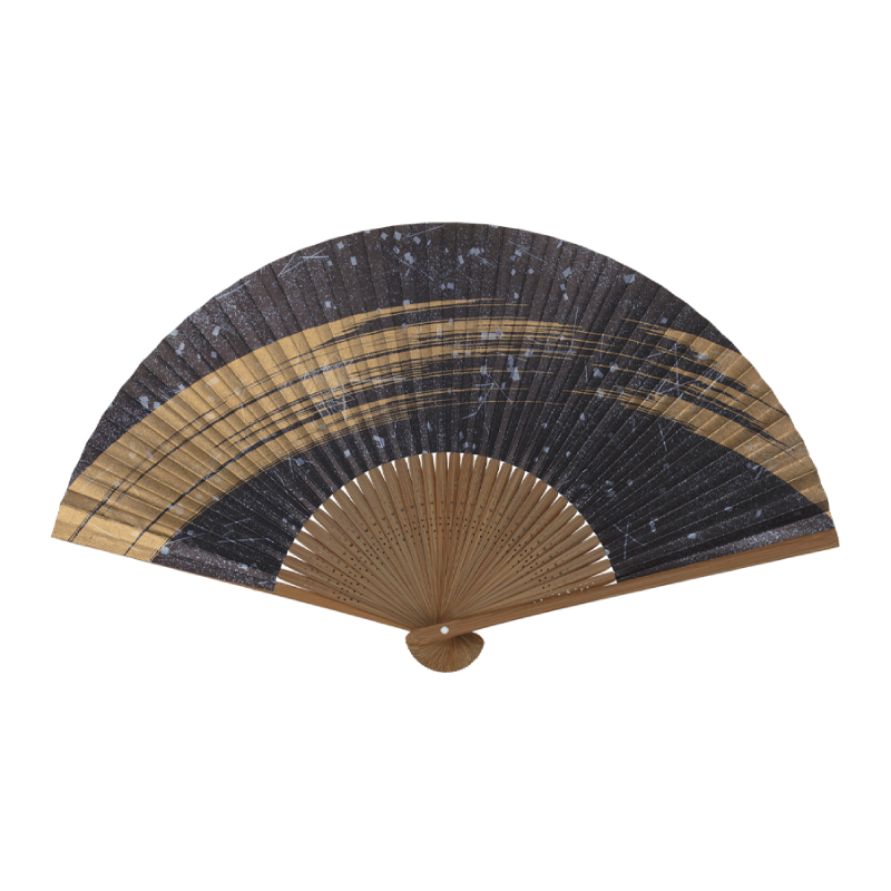 高級絵付扇子 <香り付> 紳士用 No.26-506 唐木中彫 霞