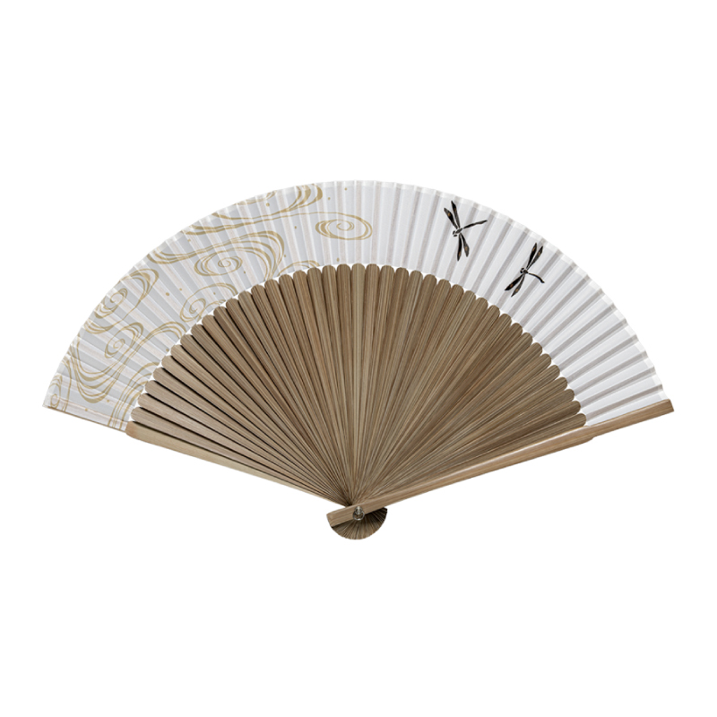大短地布扇子 紳士用 No.26-5881 唐木 大短地 トンボ