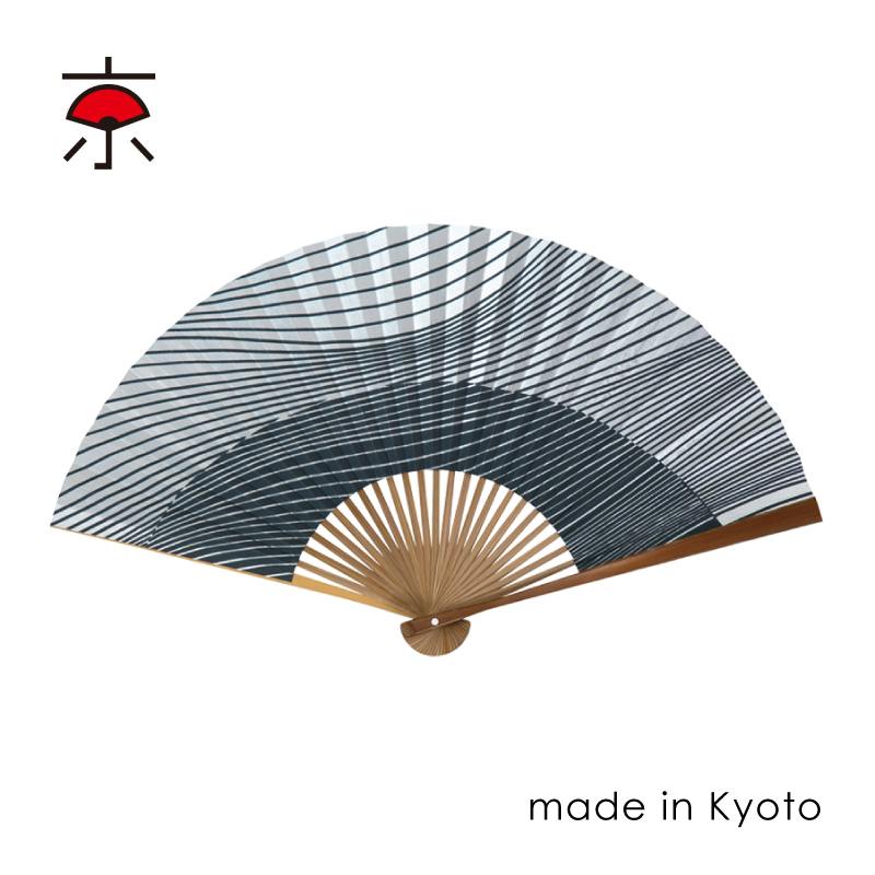  漆喰京扇子 紳士用 No.26-584  銀河