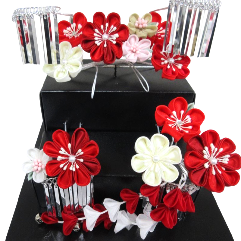 七五三 髪飾り お子様セット No.2113 赤