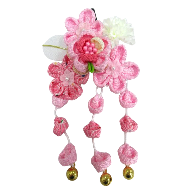 七五三 髪飾り かんざしスリーピン No.2404 ピンク