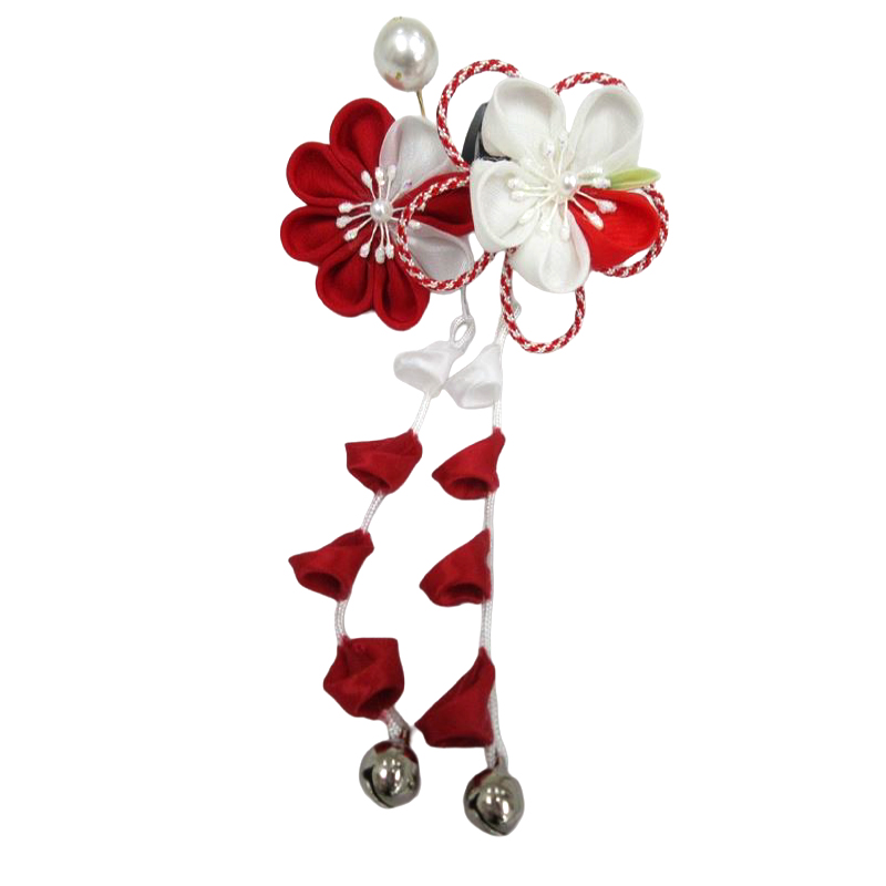 七五三 髪飾り かんざしスリーピン No.2409 赤