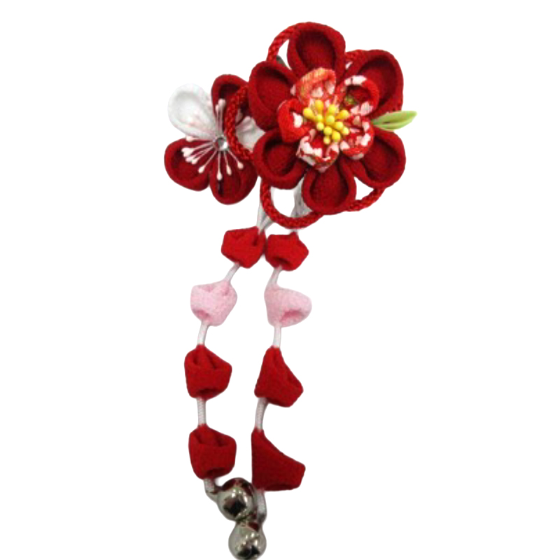 七五三 髪飾り かんざしスリーピン No.2411 赤