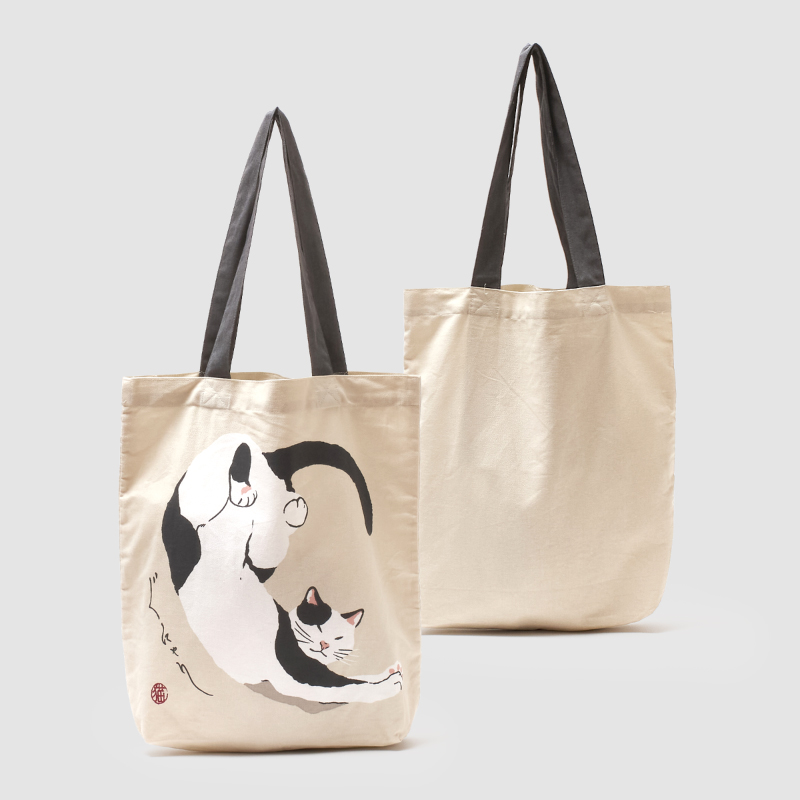 ねこ A4トート ぶちねこ
