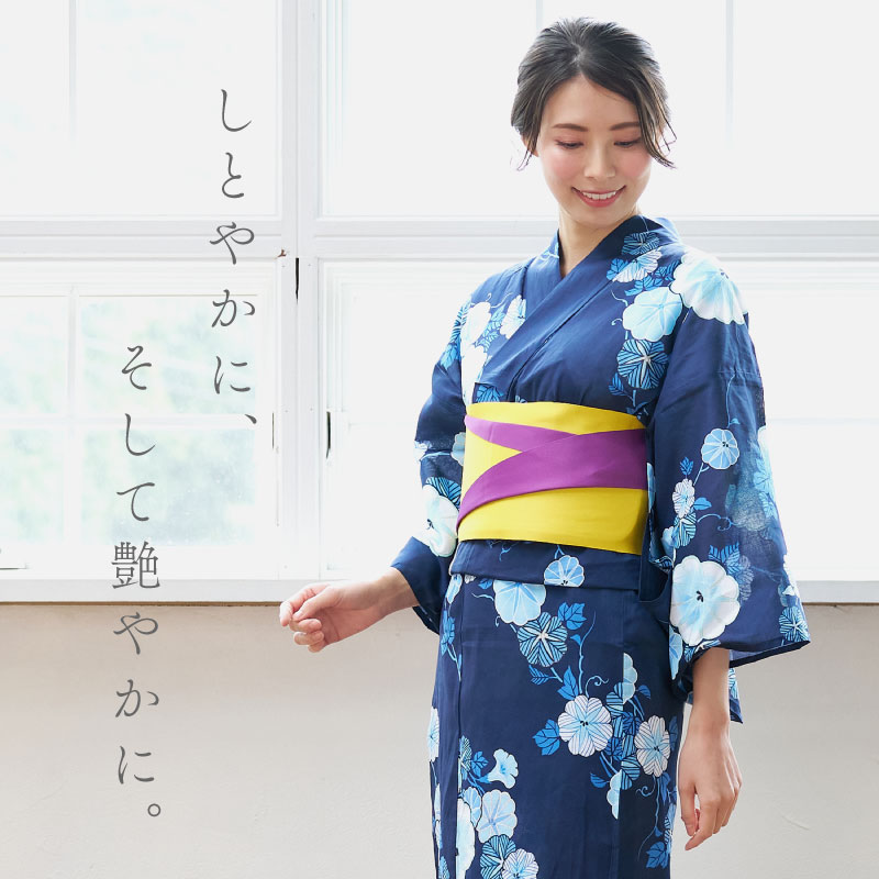 婦人ゆかた ラメ入り生地