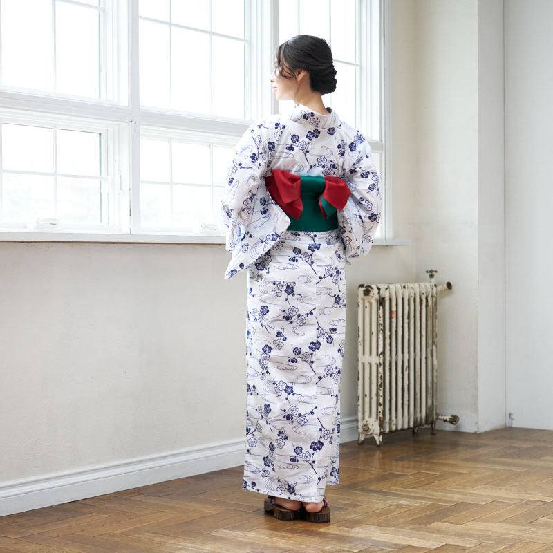 婦人ゆかた 一色白地