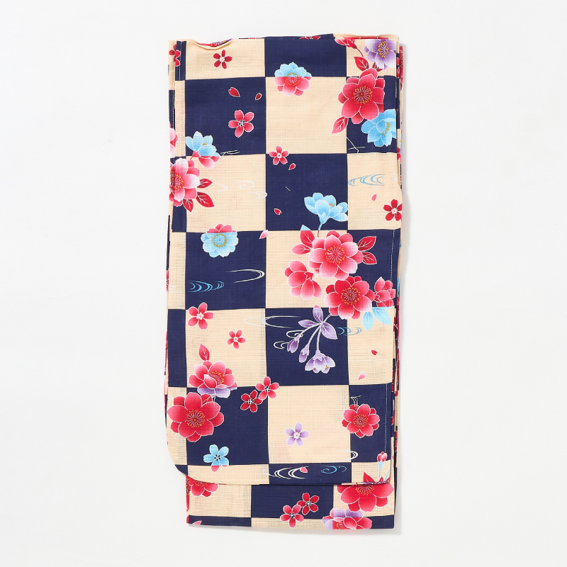 ジュニア浴衣 市松桜 [18401602]