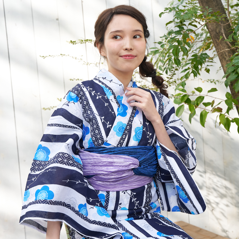 婦人ゆかた 銀ラメ
