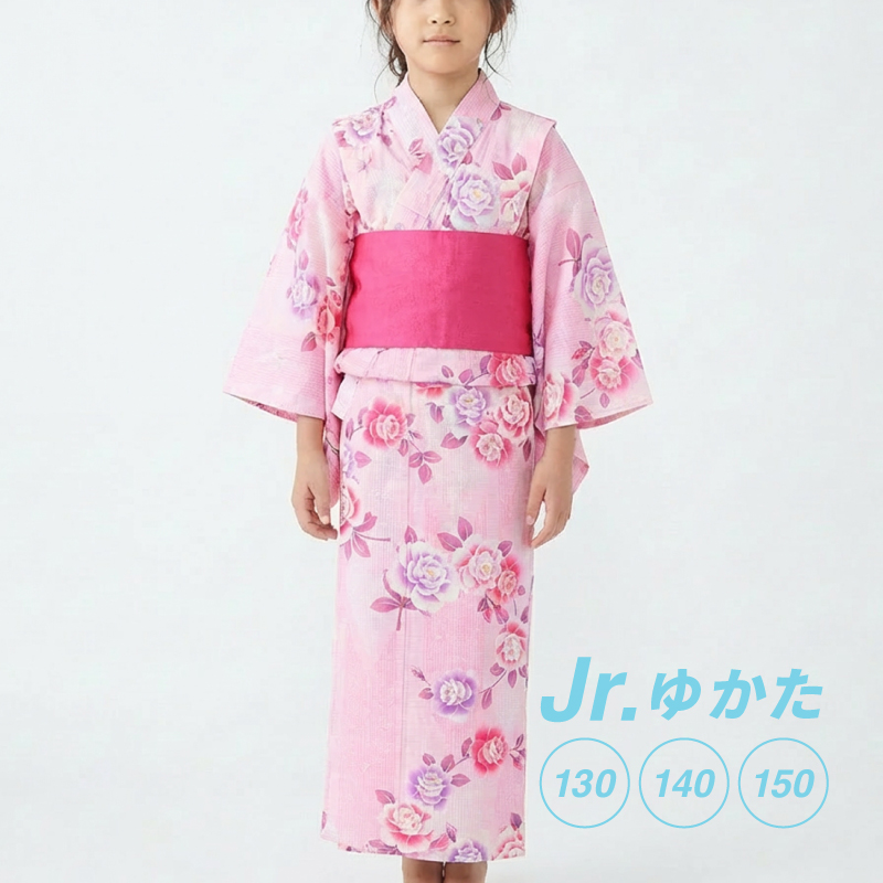 ジュニアゆかた 薔薇
