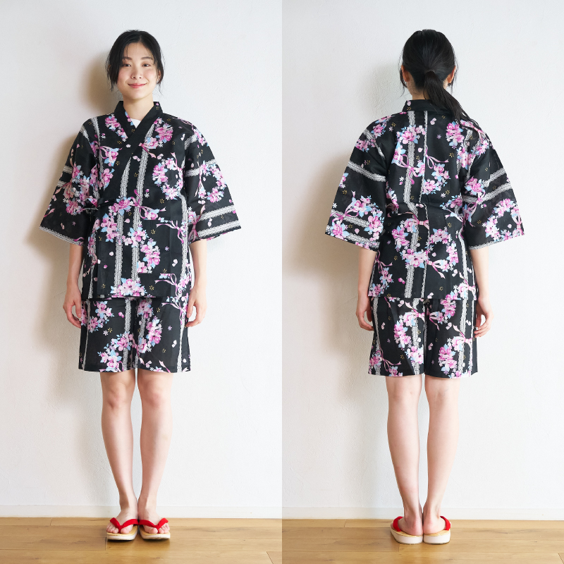 レディース甚平 変わり生地 リース