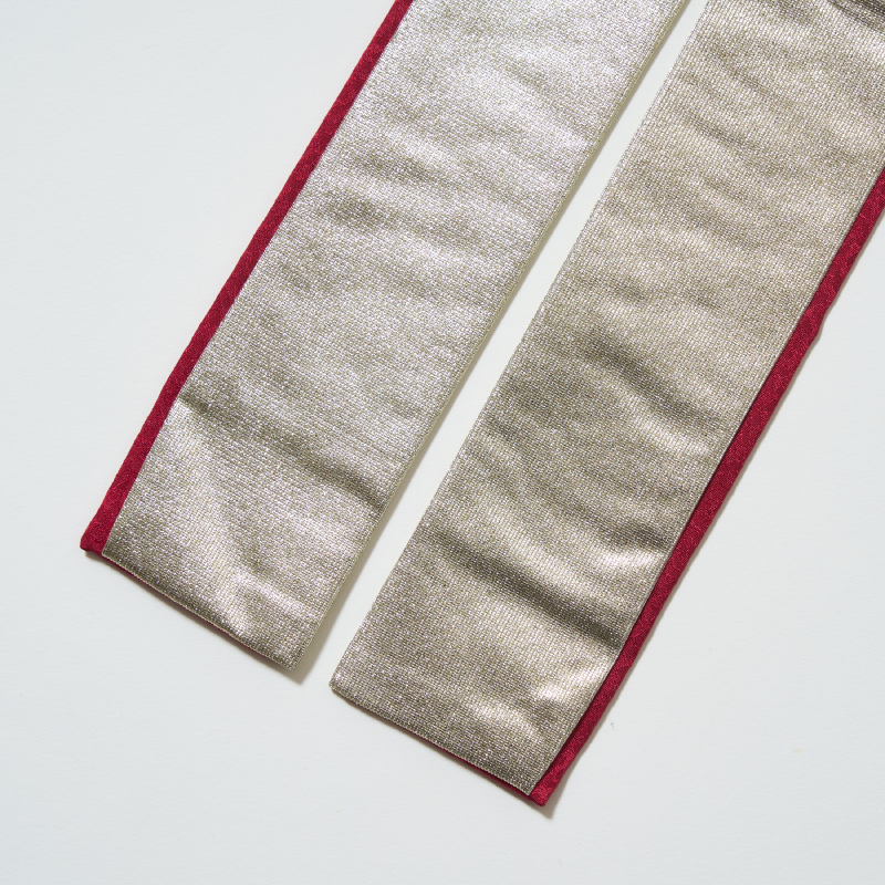 伊達衿 重ね衿 バチ衿 金裏 綸子小紋柄