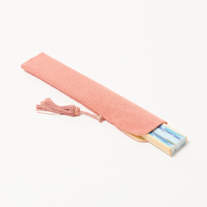 婦人 扇子刺し袋 ちりめん 無地