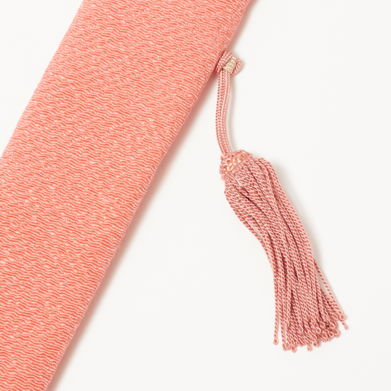 婦人 扇子刺し袋 ちりめん 無地