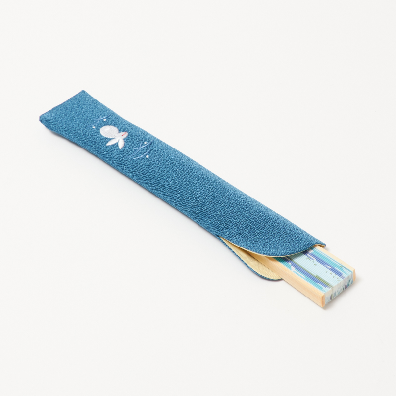 婦人 扇子袋 刺繡入り