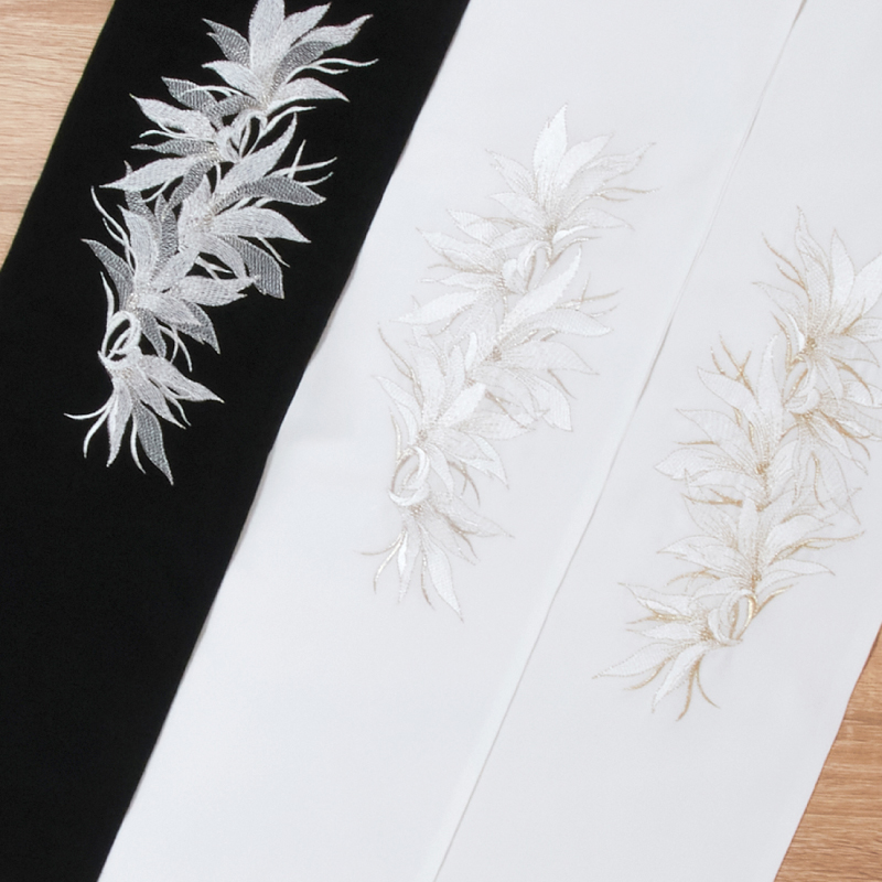 刺繍半衿 ポリエステル 流華