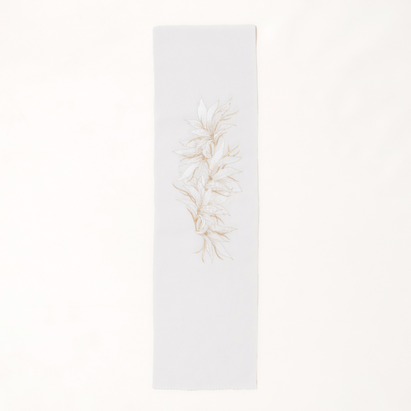 刺繍半衿 ポリエステル 流華