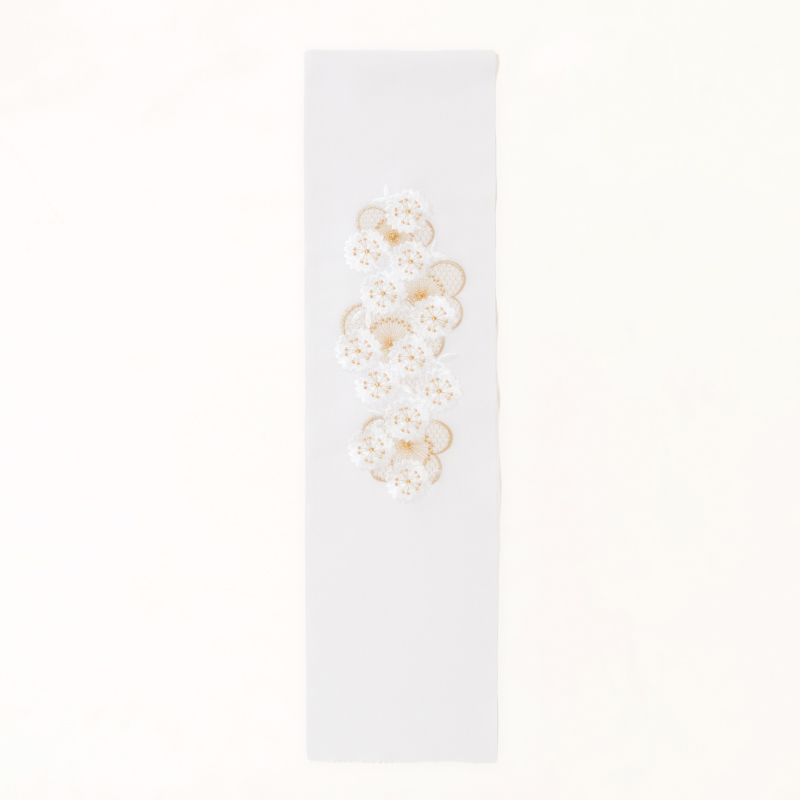 刺繍半衿 ポリエステル 桜