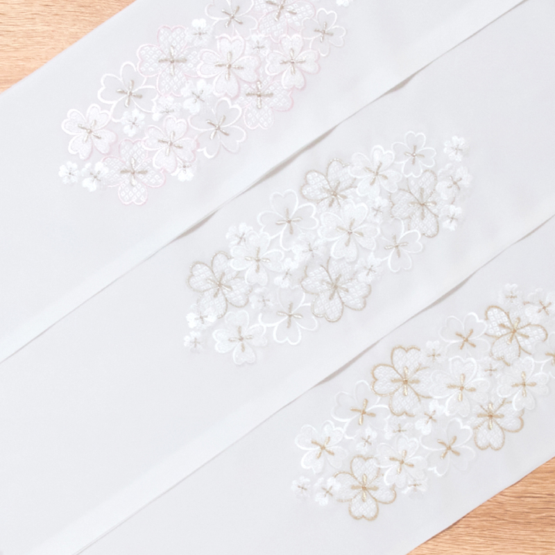 刺繍半衿 ポリエステル 疋田桜