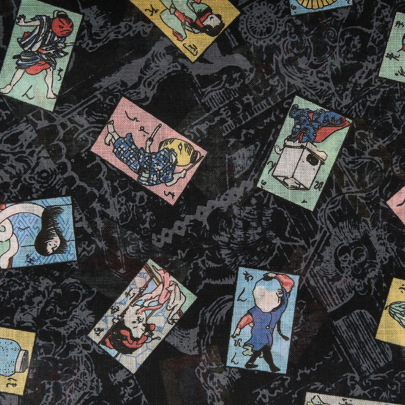 妖怪づくし ハンカチ おどけばけもの尽くし