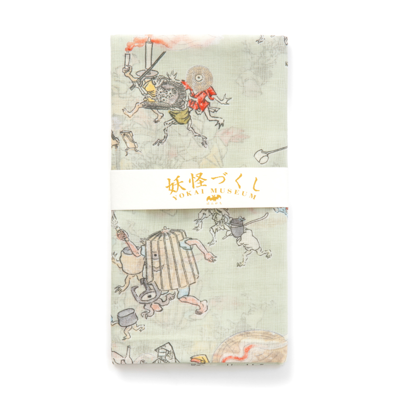 妖怪づくし ハンカチ 百鬼夜行