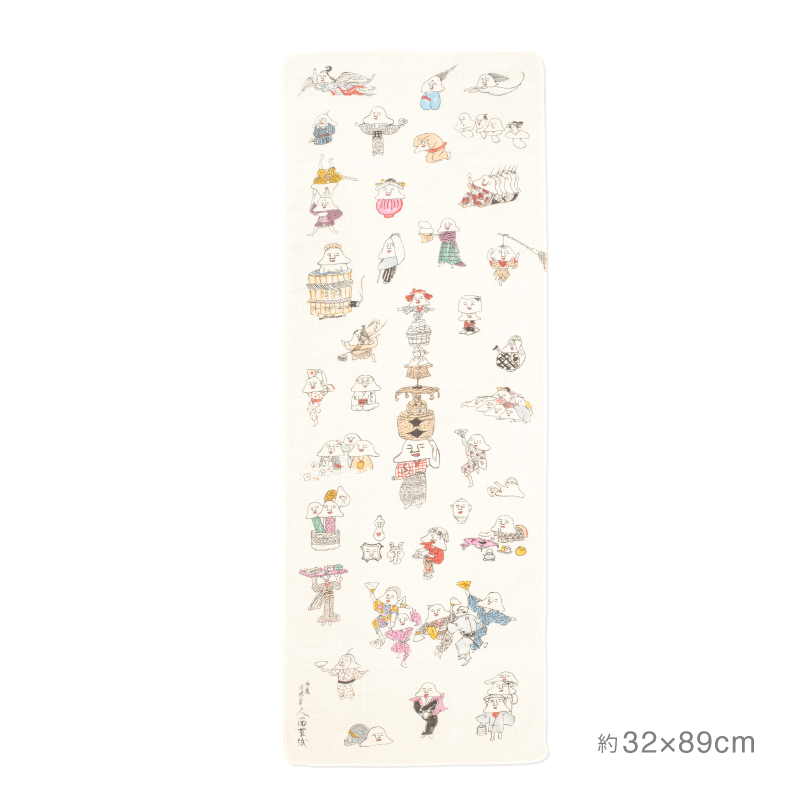 妖怪づくし ふんわりてぬぐい