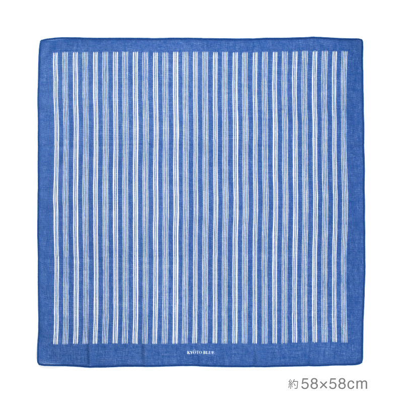 KYOTO BLUE ガーゼハンカチ