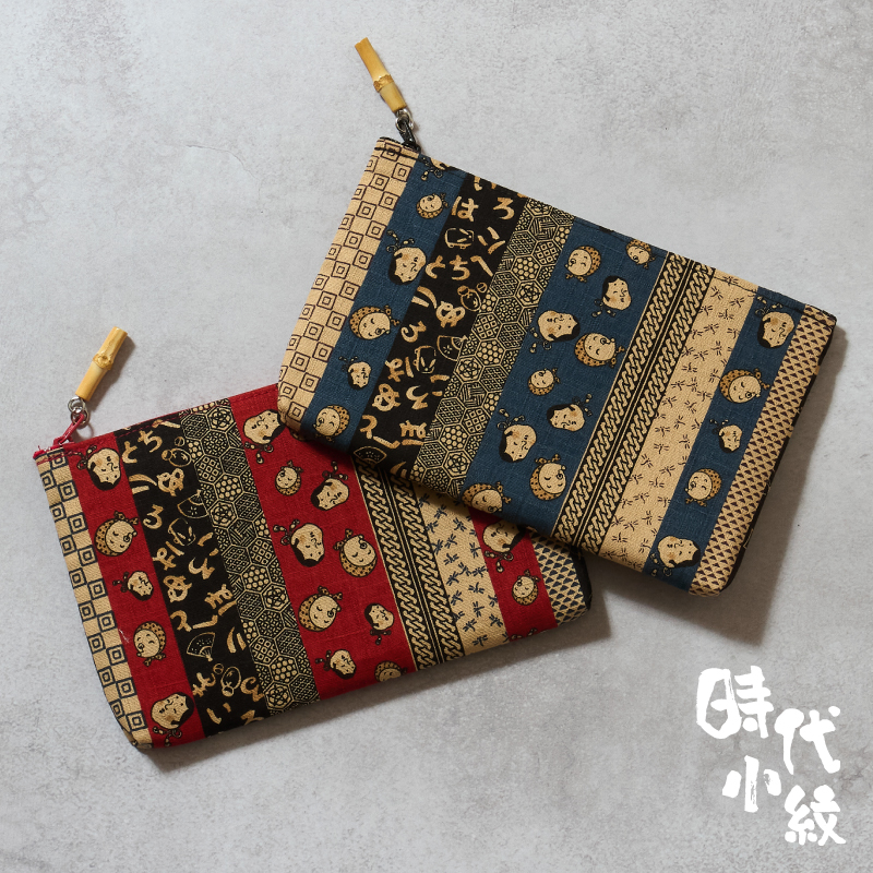 時代小紋 角平ポーチ