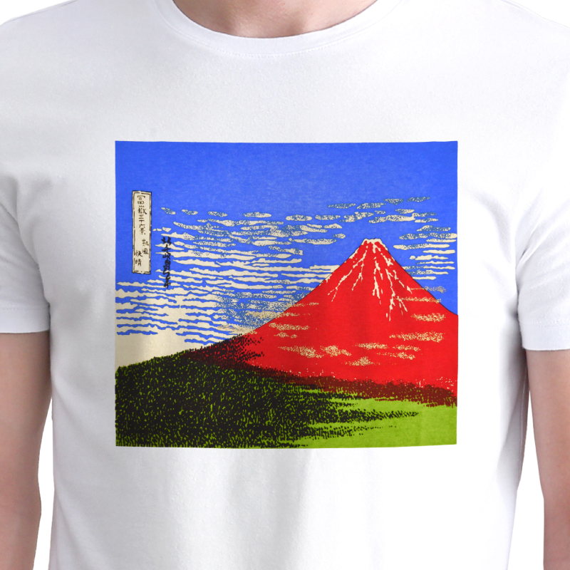 Tシャツ 赤富士 白