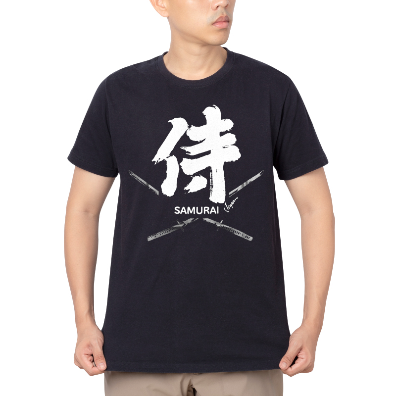 Tシャツ 侍 黒 ウエダウェブ｜上田嘉一朗商店の和装・祭り用品・和雑貨