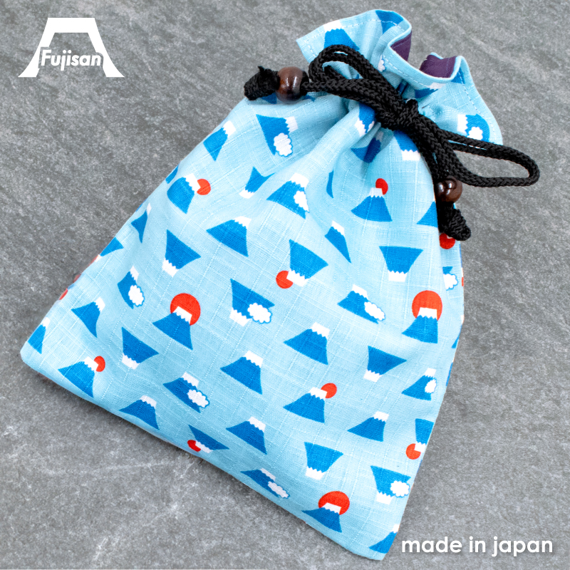 富士山 木玉付巾着