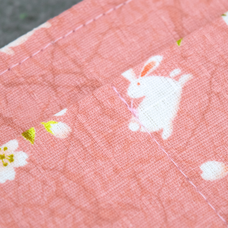 桜うさぎ 前ポケットカードポーチ