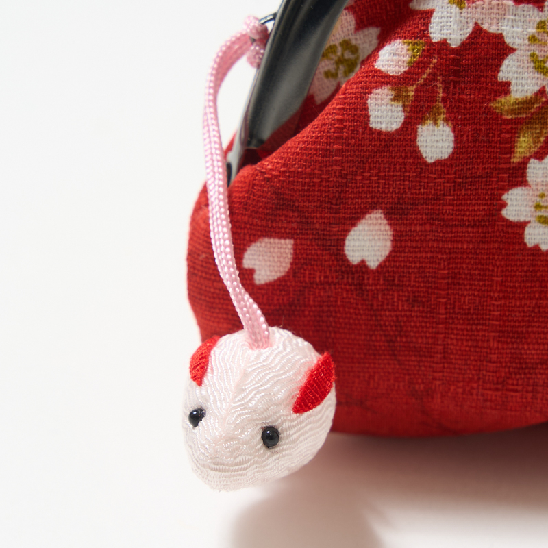 桜うさぎ がま口小銭入れ