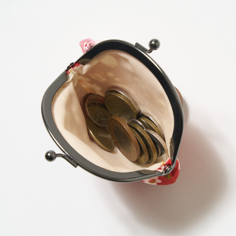 桜うさぎ がま口小銭入れ